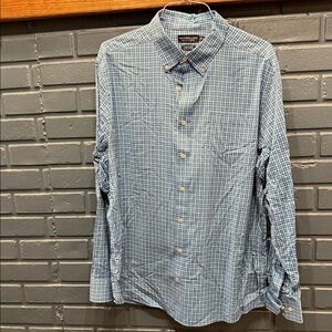 Southern Tide Blue and White Checkered Shirt